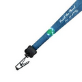 1/2" Recycled Color Match Lanyard w/ Bulldog Clip (Full Color)